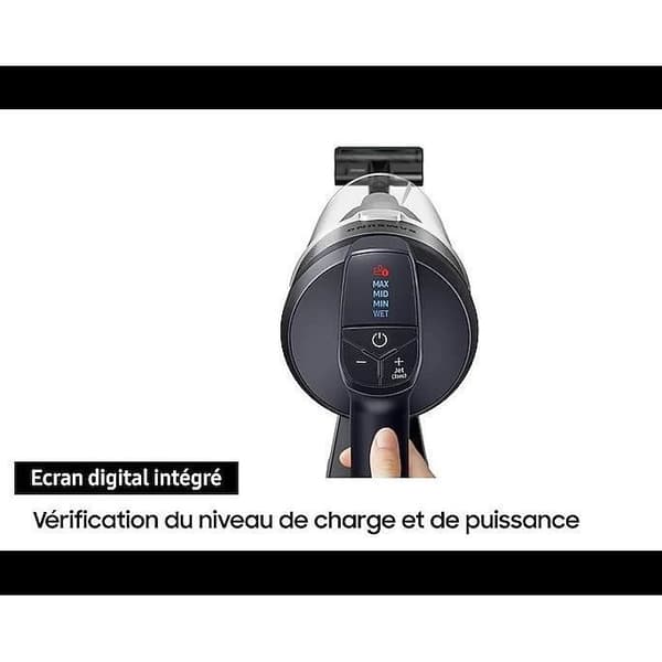 SAMSUNG Jet 75E Complete VS20B75CR5 - Sladdlös kvastdammsugare - Effekt 200 AW - Autonomi 60 min - Väggstation - 3 borstar