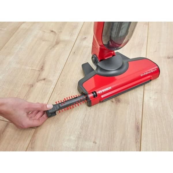 Bosch Serie 4 BBH3ZOO28 upprättstående dammsugare och elektrisk sopborste Batteri Torr Utan påse 0,4 l Svart, Röd 2,15 Ah