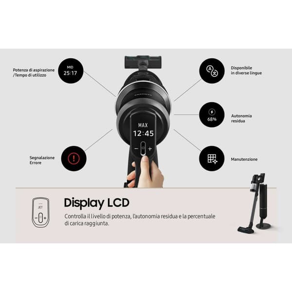 Håndholdt støvsuger Samsung VS28C9784QK/WA Sort