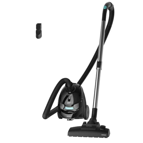 Cecotec 800-W canister vacuum cleaner. With bag. Maximum tank capacity of up to 2L, with high-efficiency filtering system and metallic telescopic tub