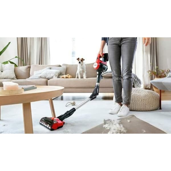 Bosch BBS711ANM stav støvsuger & elektrisk kost Batteri Dry Poseløs 0,3 L Sort, Rød, Rustfrit stål