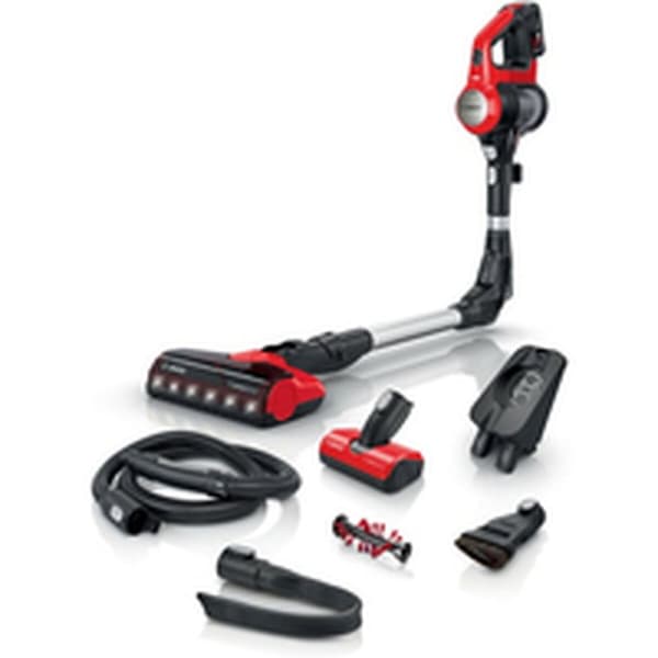 Bosch BBS711ANM stav støvsuger & elektrisk kost Batteri Dry Poseløs 0,3 L Sort, Rød, Rustfrit stål