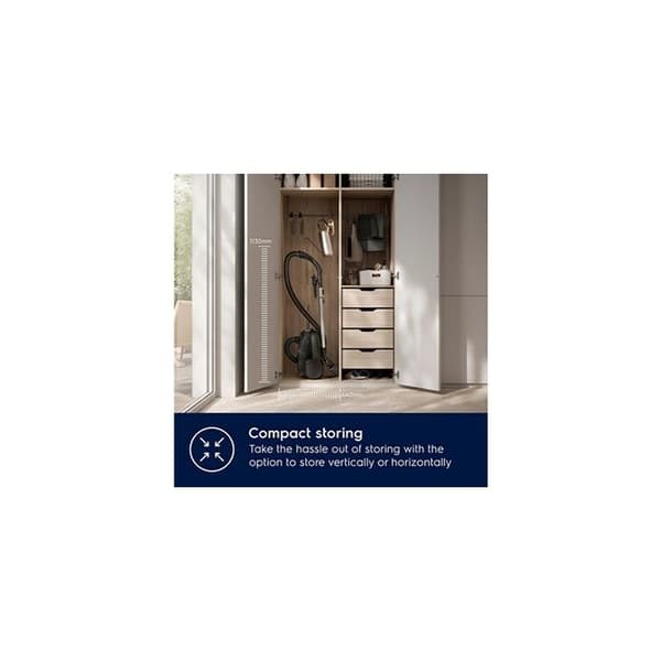 Electrolux Canister dammsugare med påse Electrolux 600 EB61C1UG Urban Grey