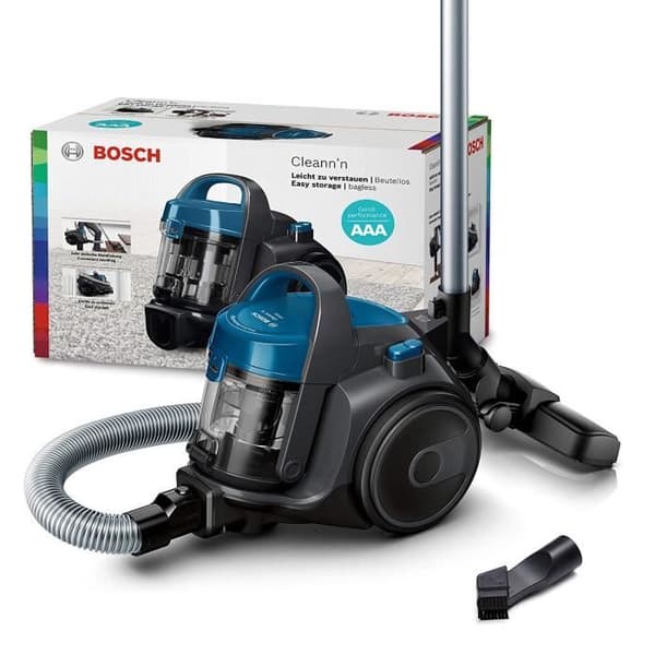BOSCH BGC05A220A Blå påslös dammsugare - Släde - PureAir - Sensor utan påsar - Hi Spin