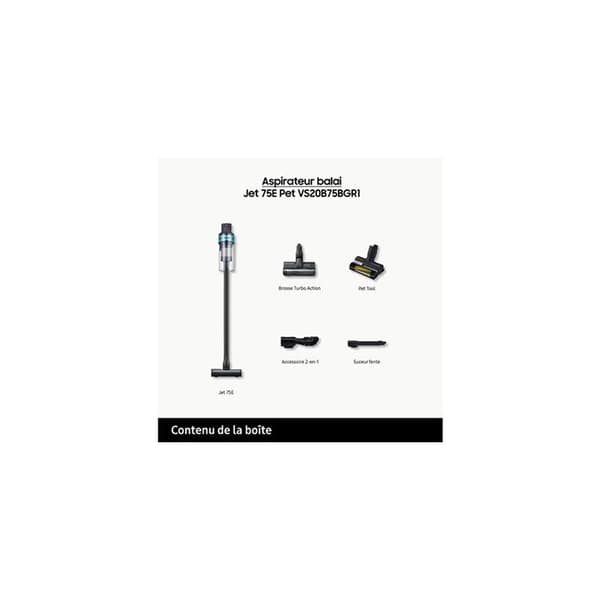 Samsung Broom Dammsugare Jet 75E Husdjur Kvast Dammsugare VS20B75BGR1