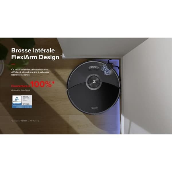 ROBOROCK S8 MaxV Ultra - Robotdammsugare med RockDock Ultra 8-i-1 - 10 000 Pa - Sido borst & DuoRoller