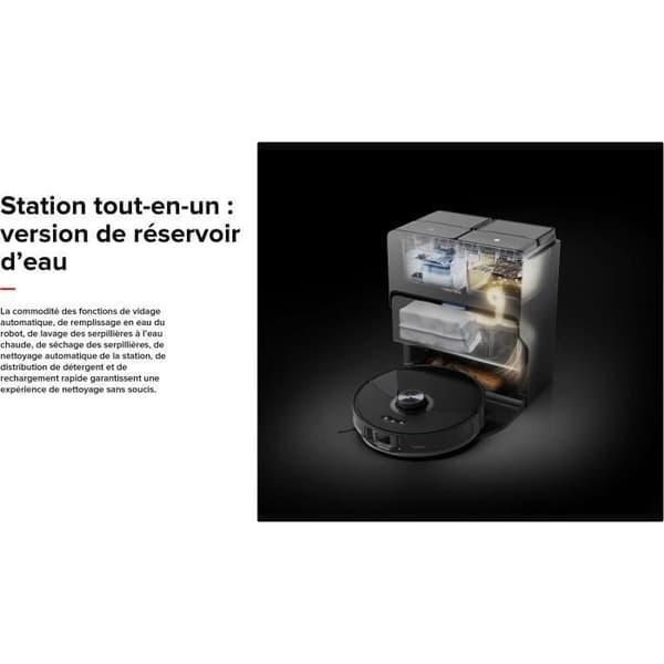 ROBOROCK S8 MaxV Ultra - Robotdammsugare med RockDock Ultra 8-i-1 - 10 000 Pa - Sido borst & DuoRoller