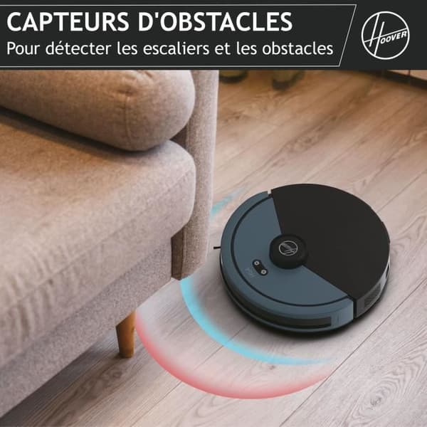 Hoover HG430H Hydro Robotdammsugare och mopp - Kraftfull 4000Pa - Alla golv - Lasernavigering - Hindersensor - Laddstation