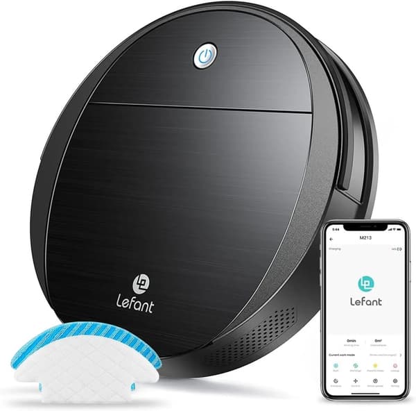 Robotdammsugare med mopp, kraftfullt 2200 Pa sug, smart app-kontroll,EU, M213