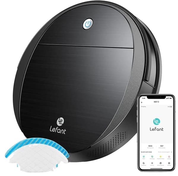 Robotdammsugare med mopp, kraftfullt 2200 Pa sug, smart app-kontroll,EU, M213