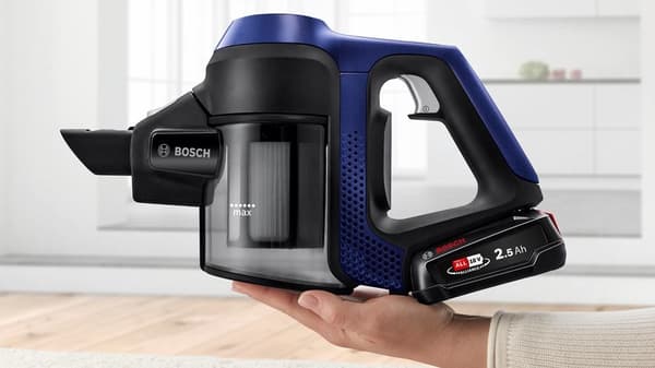 Bosch Serie 6 BBS611MAT stickvakuum/elektrisk kvast Batteritorrt påslöst 0,3 L Blå 2,5 Ah