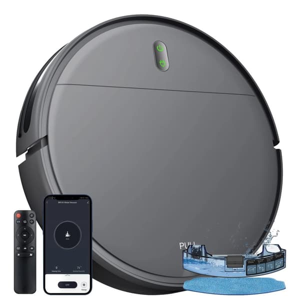 MAMNV BR151 Robotstøvsuger, 4500Pa Sugekraft, Smart App Kontrol,BR151 Sort