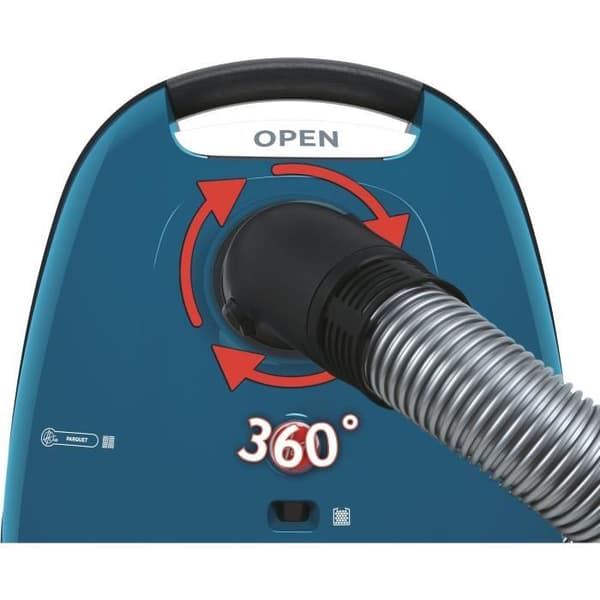 HOOVER TXL10HM - Kraftfull påse Canister Dammsugare 700 Watt Stor kapacitet 3,5L Tyst 69 db Kompakt parkettborste + munstycke