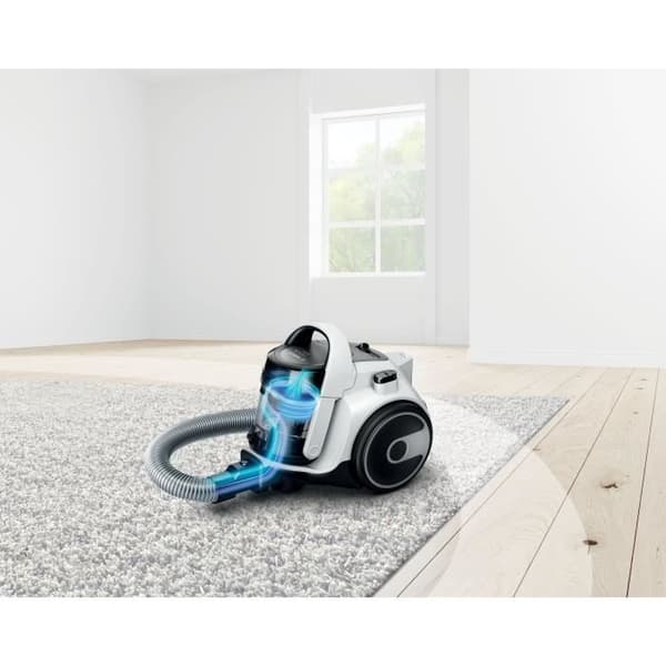 BOSCH BGS05A322 - Påslös burkdammsugare - Åtgärdsradie 9 m - Behållarkapacitet 1,5 L - 78 dB - 700 W - Vit