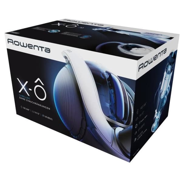 ROWENTA IX7757EA X-Ô 70 Sladdlös dammsugare, Upp till 140 AW, Autonomi 1h10, Avtagbart batteri, Ultra tyst, Made in France