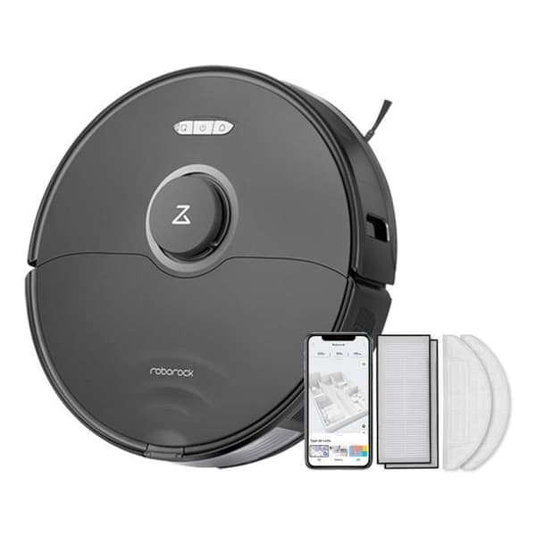 Roborock S8 -Svart Robotdammsugare- 6000Pa- Dubbelborste- Sonic Vibration- 3D Structured Light- S7 Upgrade Svart
