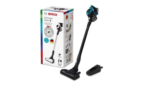 Bosch Serie 6 BBS611LAG stavvakuum/elektrisk kost Batteritør Poseløs 0,3 L Blå 2,5 Ah
