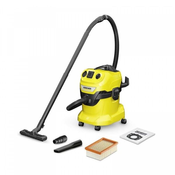 Karcher burkdammsugare - 1.628-272.0 - Kärcher WD 4 P V-20/5/22 - Svart, Gul 20 L 1000 W