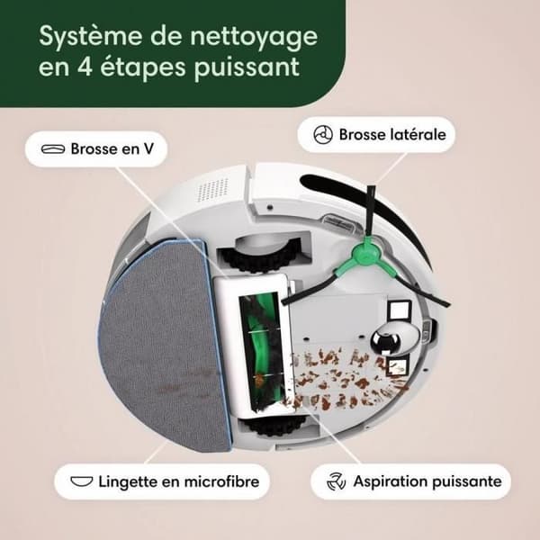 Robotdammsugare - IROBOT Y011240 Essential Roomba Combo - 400 ml - Vit