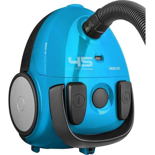 Kanisterdammsugare med påse - SENCOR - SVC 45BL-EUE3 - 850 W ECO-motor - 79 dBA - 1,5 L - Blå