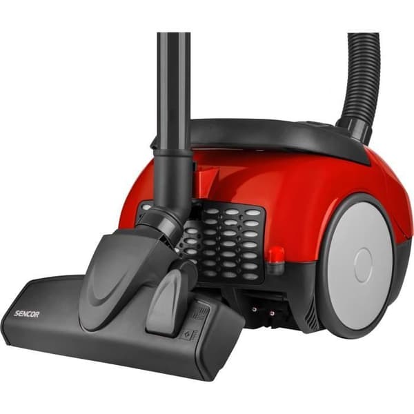 Kapseldammsugare med påse - SENCOR - SVC 45RD-EUE3 - 850 W ECO-motor - 79 dBA - 1,5 L - Röd