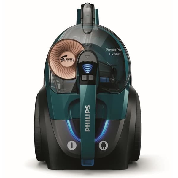 Philips PowerPro Expert påslös dammsugare - Turkos - Trippel rengöringsåtgärd - Integrerad mjuk borste
