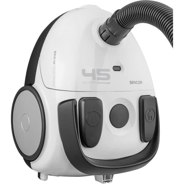 Kapseldammsugare med påse - SENCOR - SVC 45WH-EUE3 - 850 W ECO motor - 79 dBA - 1,5 L - Vit