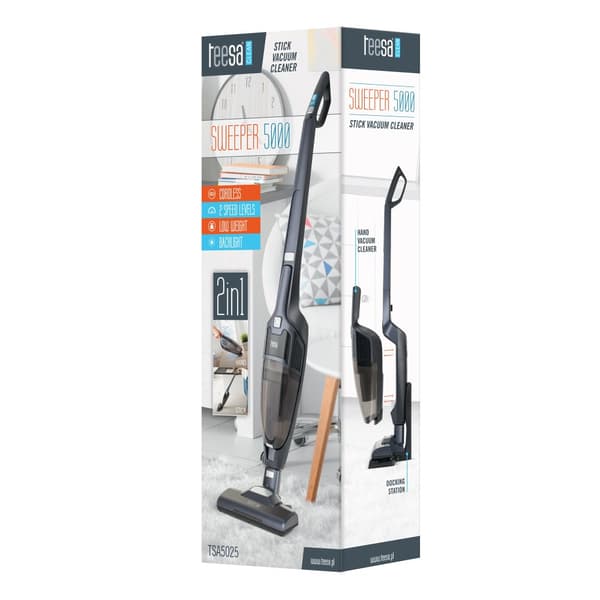 TEESA SWEEPER 5000 2-i-1 ledningsfri støvsuger