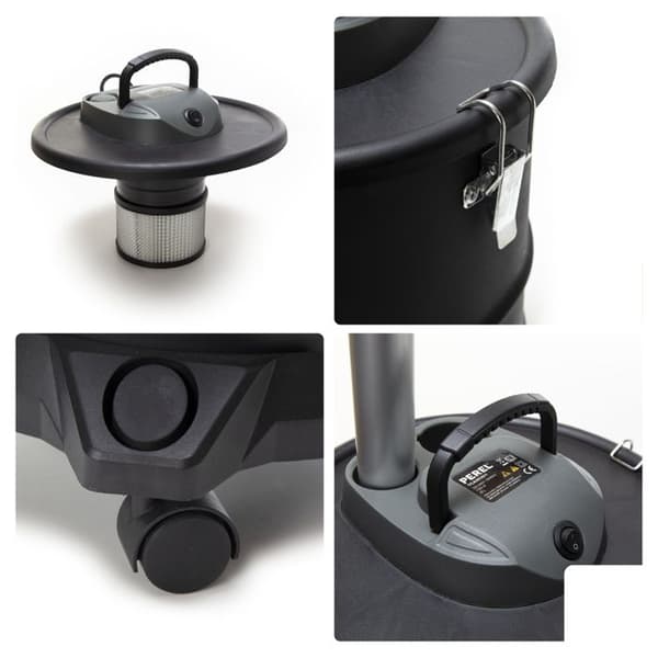 Perel Ash dammsugare, HEPA-filter, blåsfunktion, 1200 W, 20 L