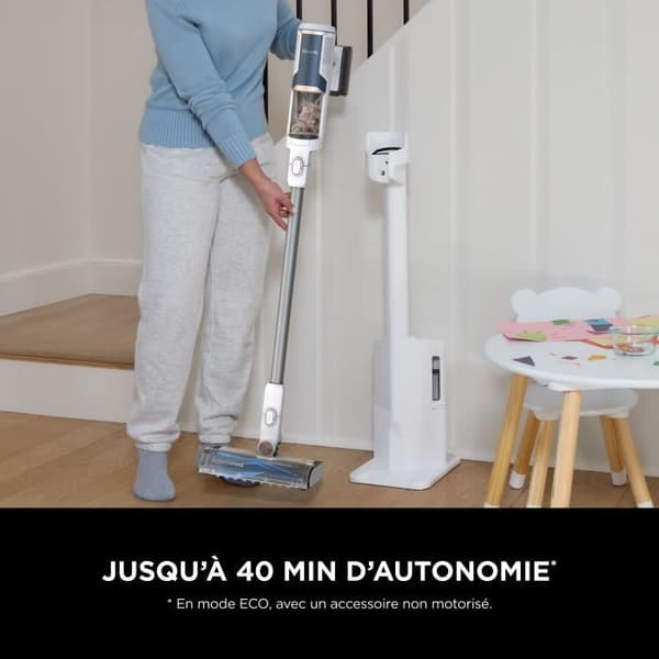SHARK BU3521EU - Sladdlös kvastdammsugare - 181 W - Automatisk tömning - 3 suglägen