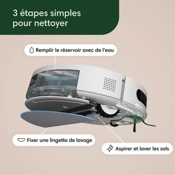 iRobot Roomba Combo Essential - Ansluten robotdammsugare och mopp - Effektiv och kraftfull - 3 sugnivåer - Programmerbar