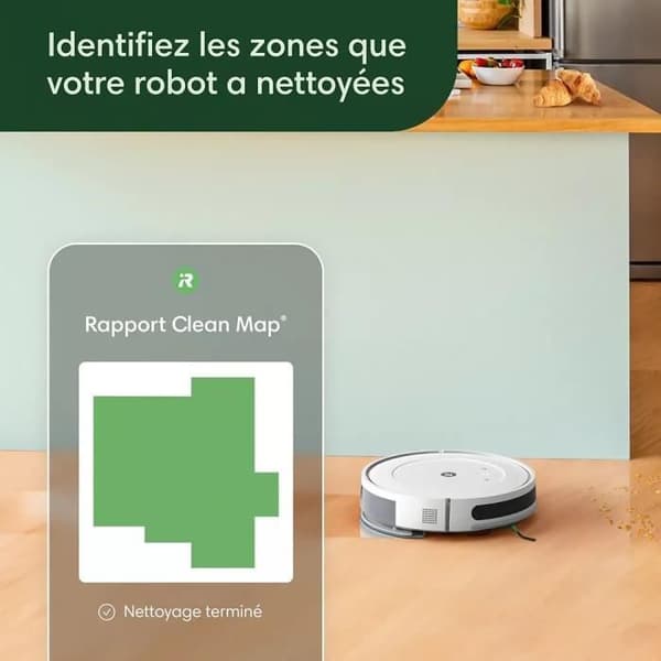 iRobot Roomba Combo Essential - Ansluten robotdammsugare och mopp - Effektiv och kraftfull - 3 sugnivåer - Programmerbar