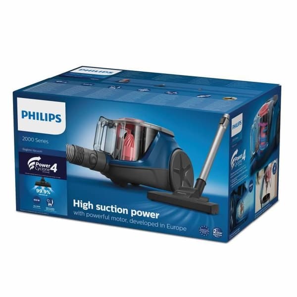 PHILIPS XB2123/09 - Påslös burkdammsugare - 850 W - Kompakt - 1,3 L - Mörkblå / Persika