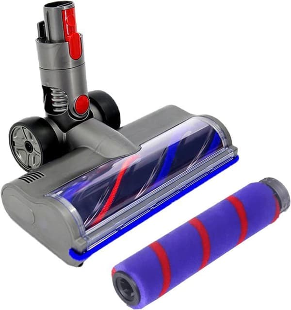 Borste för Dyson V8 V7 V10 V11 dammsugare, dammsugarhuvudtillbehör för Dyson med 2 ersättningsrullar och 4 automatiska LED