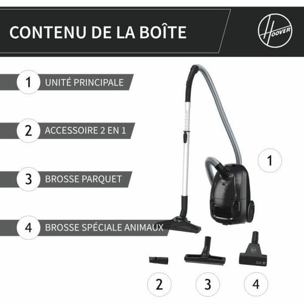 Utsug Hoover HE120PET 011 Svart Grå 700 W