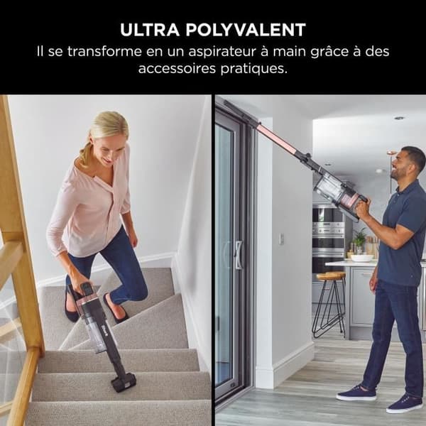 SHARK Stratos IZ400EU - Sladdlös Dammsugare - DuoClean + PowerFins Plus Teknik - LED-belysning