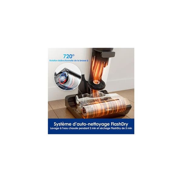 Kvastdammsugare - TINECO - Floor One S7 Flashdry Pet - 0,8L - 40 min autonomi - 230W effekt