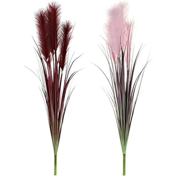 Buketter Märke Bordeaux Rose PVC - DKD Heminredning - 2 stycken - Flerfärgad