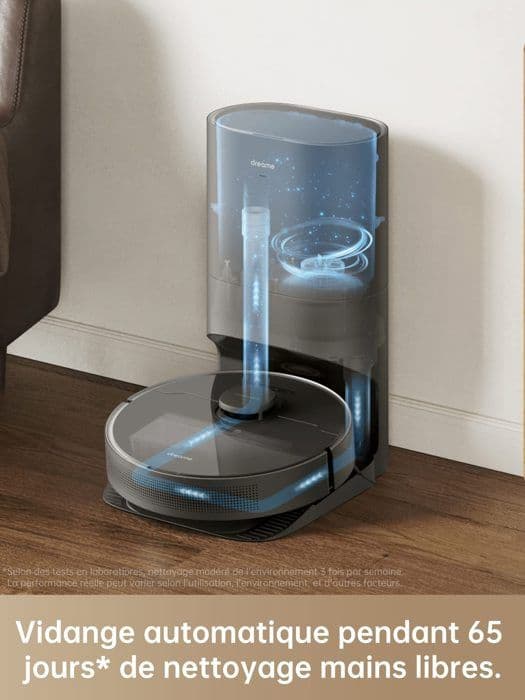 Dreame D10s Plus - Robotdammsugare med automatisk tömningsstation - AI Action - LDS Navigation - 5000 Pa sug