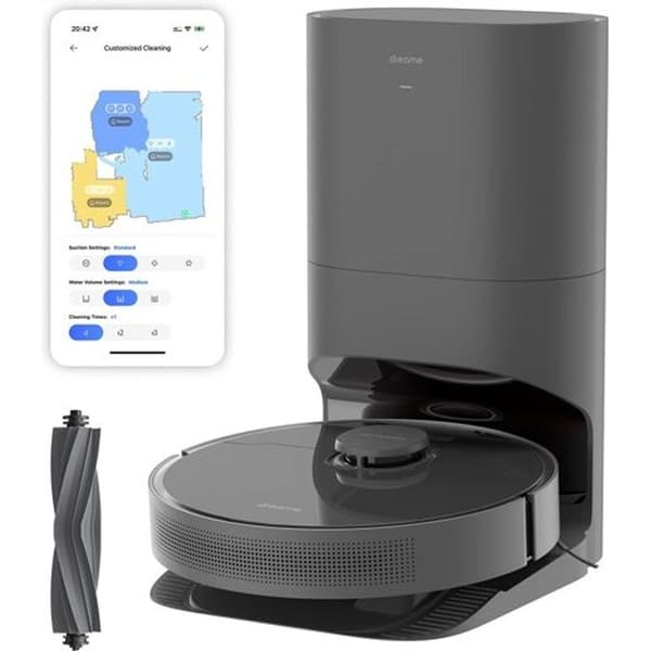 Dreame D10s Plus - Robotdammsugare med automatisk tömningsstation - AI Action - LDS Navigation - 5000 Pa sug Svart
