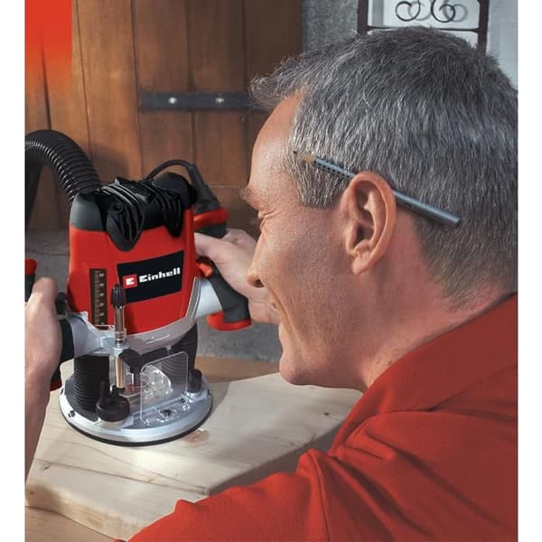 Einhell Fräse TE-RO 1255 (1200 W, Kabellängd: 3 m, SoftGrip-beläggning, Levereras med tillbehör)