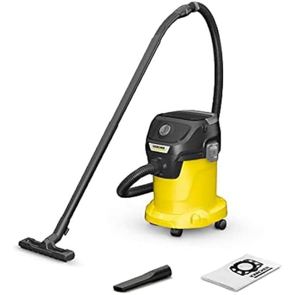 Dammsugare för flytande fasta ämnen - KARCHER - KWD3 - 1000W - Påslös behållare Svart, Gul