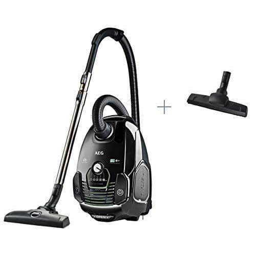 AEG VX7-2-ÖKOX Dammsugare med påse 60 % återvunnen plast Räckvidd 12 m Lock 180° 650 W med hård borste e 90040100 Svart