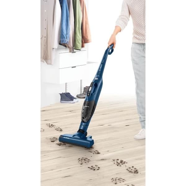 Sladdlös stickdammsugare - BOSCH BBHF216 - 16 V max. - Litiumbatteri - 36 min - Integrerad bordsdammsugare - Blå