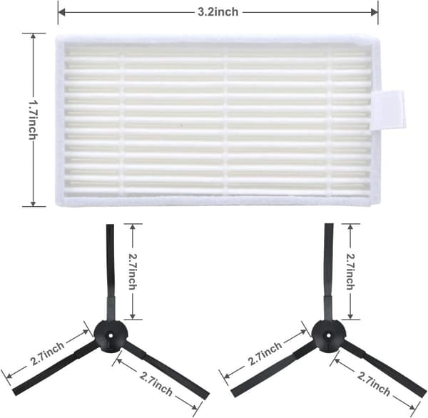 INF Udskiftningsfilterkit til ILIFE V3 V3S V5 V5s robotstøvsugere