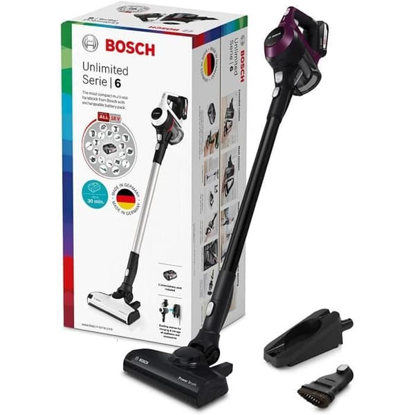 Bosch Hausgeräte Bosch Unlilmited serie - 6 - Sladdlös uppladdningsbar stickdammsugare, kraftfull på olika typer