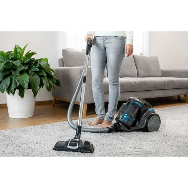 Säcklös släpvagnsdammsugare - SENCOR SVC 1086TQ - 700 W - 78 dB - 3,5 L - Svart / Blå