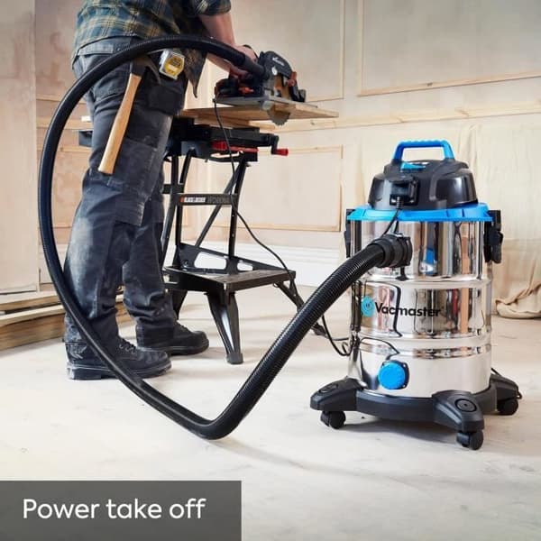 Vatten- och dammsugare - Vacmaster - VQ1530SFDC - 1500W - 30L - Rostfritt stål
