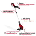 Miniatyrbild 2 av 4: Einhell Trådfria kantklippare GE-CT 18 Li - Solo Power X-Change (18V, klippbredd 24cm, 20 PVC-blad) Levereras utan batteri eller laddare.