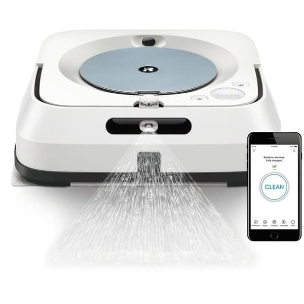 Robotmopp - IROBOT - M613440 - Braava jet - Ansluten - 100 m² - Vit